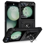 samsung Samsung Galaxy Z Flip 6 Military Armour Ring Case [Black]