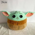 (Storlek: 26cm) 5/10'' Baby Yoda Plysch Doll Kudde Star Wars Squishmallows Fylld Toy Kid Present