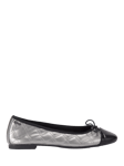 Carvela Prima Quilted Ballet Pumps, Grey Gunmetal