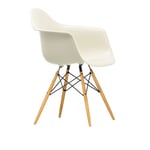 Vitra - Eames Plastic Armchair DAW - 11 Pebble - Golden Maple - Matstolar - Charles & Ray Eames - Vit - Metall/Trä/Plast