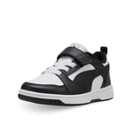 PUMA Mixte Enfant Rebound V6 Lo AC+ PS, Puma White Puma Black, 31 EU