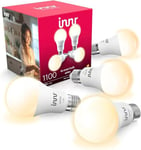 Innr Ampoule Connectée Zigbee E27, Fonctionne avec Hue* et Alexa (Pont Requis), Lampe Blanc Chaud, Ampoules LED, Intensité Variable, 1150 lumens - 4 Pack