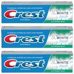 Crest 3D White Toothpaste Extreme Mint Whitening Toothpaste 125ml (Pack of 3)