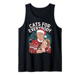 Trump Cats for Everyone Christmas Cat Funny Xmas Women Santa Tank Top