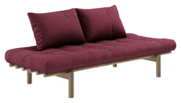 Karup Design Pace Daybed Sovesofa, Brunlakkert furu, Bordeaux