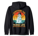 Vintage Surviving the Nurse Life One Meltdown at a Time Zip Hoodie