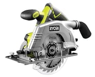 RYOBI - Scie circulaire 18V - diam. 165 mm x 16 mm - 4 700 tr,min - Livrée avec 1 lame 24 dents - R18CS-0, Vert, Noir, Argent