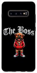Coque pour Galaxy S10+ Bull Mastiff Dog The Boss Veste cool pour chien Maman Papa