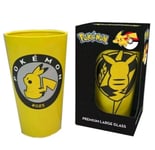 POKEMON PIKACHU 25 YELLOW DRINKING GLASS TUMBLER NEW IN  BOX GB