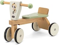 Tiny Love Tricycle en bois pour bébé, Tricycle, Draisienne pour bébé, Roues revêtues de caoutchouc, Motricité, Développement cognitif, Design naturel confortable, 18 à 36 mois, Boho Chic