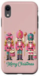 iPhone XR Preppy Pink Nut cracker Merry Christmas Cute Xmas Nutcracker Case