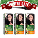 Garnier Color Naturals 3.12 Iced Dark Brown Hair Color 3-Pack