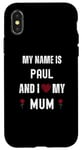 iPhone X/XS Paul I Love My Mum Cute Personal Mother's Day Case