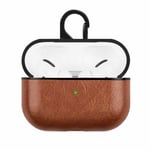 Ruskea Apple AirPods Pro Case Case Suojakotelo Nahka Nahka ruskea