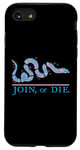 Coque pour iPhone SE (2020) / 7 / 8 Join or Die Snake Drapeau rétro vintage années 80