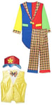 Forum Novelties FORDF62170 Clown on the Town Costume Circus Adult, Blue/Red, One Size