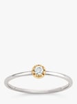 Dinny Hall Forget Me Not 9ct Yellow and White Gold Small Diamond Ring