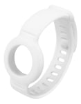 deltaco Apple AirTag silicone wristband, white