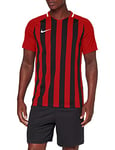 Nike Striped Division III Jersey SS Maillot Homme, University Red/Black/White/(White), FR : M (Taille Fabricant : M)