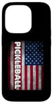 iPhone 14 Pro Pickleball American Flag USA Pickle Ball Player Patriotic Case