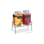 2-pack dryckesdispenser med stativ 4L