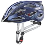 uvex City i-vo - Lightweight City Bike Helmet for Men & Women - incl. LED Light - Individual Fit - Deep Space Matt - 52-57 cm