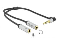 DELOCK – Headset Adapter 1 x 3.5 mm 4 pin Stereo jack m to 2 3 f (CTIA) (66437)