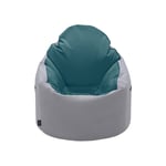 Grand pouf pour Adultes - Fauteuil de Gaming durable à dossier haut - Poufs Chaise longue intérieur et extérieur - Bleu marocain - Loft 25