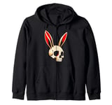 Jolly Bunny Roger Rabbit Skull Crossbones Men Women Kids Zip Hoodie