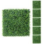 Yaheetech Artificial Leaves Hedge Panels, 6PCS Boxwood Grass Wall Panel, Backdrop UV Protection Green Wall, Privacy Screen for Home, Garden & Balcony, Outdoor & Indoor Decoration, 50.5x50.5cm