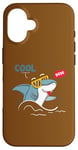 Coque pour iPhone 16 Cool Dude – Soyez votre auto-rester au frais – Requin cool avec lunettes