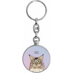 Toff London Maine Coon Head Cat Keyring TLK-14-VAR