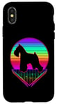 iPhone X/XS Miniature Schnauzer Retro Vintage 80s Funny Dog Lover Case