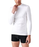 Damart - T-Shirt Thermolactyl Col Montant, Côtes Molletonnées, Homme, Blanc, Taille L, Manches Longues