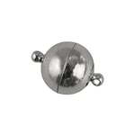 Rayher Fermoir magnétique extra fort en laiton 14mm ø argent véritable, 2224362