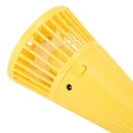 (Yellow)Mini Handheld Fan Cone Shaped Table Top Hanging Neck Cooling Fan Po UK