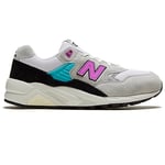 New Balance Men's 580 Sneaker, 4.5 UK Light Grey/Pink