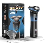 SEJOY Cordless Electric Shaver for Men Wet & Dry Rotary Face Razor Beard Trimmer