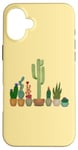 Coque pour iPhone 16 Plus Cactus dans des pots amusants