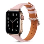 Slim Läderarmband Apple Watch 41mm Series 8 rosa