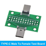 TZT-Adaptateur de carte PCB de type C male vers femelle USB 3.1",connecteur de type C 24P,prise pour transfert de cable de ligne de données,"2.54mm - Type Male to Female