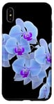 Coque pour iPhone XS Max Magnifique orchidée bleue Phalaenopsis en forme de mania