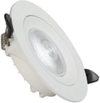 IUHUA 7W COB Encastré Downlight Plafonnier Angle Projecteur Rotatif Ultra-Mince 20mm Downlight à écran Plat Installation Simple Éclairage à économie d'énergie (Couleur: Blanc Chaud (3000K))