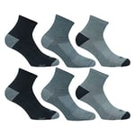 Lonsdale Sneaker Tech 6 Pairs of ideal socks for Trekking, Running, Tennis, Cycling, excellent quality of cotton (Dark Grey, Medium Grey, Melange Grey, 9-11)