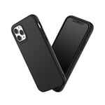 RhinoShield Coque Compatible avec [iPhone 11 Pro] | SolidSuit - Coque Fine avec Technologie d'absorption des Chocs et Finition Premium Mate, Contour Objectif Photo Interchangeable - Noir Classic