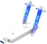 Clé WiFi Puissante Cle USB WiFi pour PC,Double Bande 5G/ 2.4GHz Dongle WiFi avec Antennes à Gain Elevé,1300Mbp Adaptateur WiFi USB 3.0,MU-MIMO,Compatible avec Windows 11/10/8/7,Mac OS 10.9-10.[Y511]