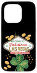 Coque pour iPhone 15 Pro Shamrock Crazy - Jeu de hasard pour la Saint-Patrick de Las Vegas