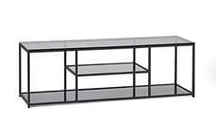 Julian Bowen TV Unit, Smoked Glass/Black, One Size