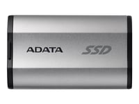 Adata Sd810 - Ssd - 1 Tb - Extern (Portabel) - Usb 3.2 Gen 2 (Usb-C Kontakt) - Silvergrå