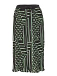 Kaffe Kadamita Skirt Knälång Kjol Grön [Color: BLACK DEEP/IRISH GREEN ][Sex: Women ][Sizes: 34,36,38,40,42,46 ]